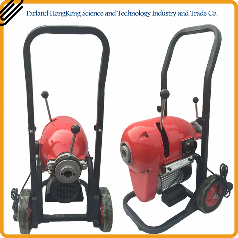 Red 220v 50hz 1500w Vertical Type Electric Drain Pipe Cleaner Snake For