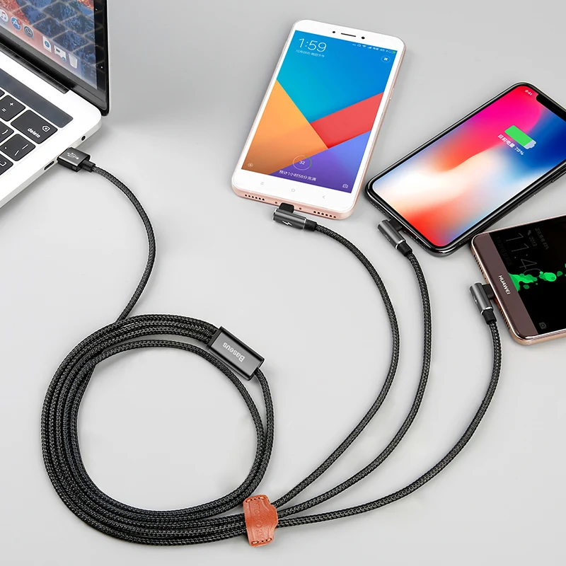 Baseus Most Hot Sell 3 in 1 Fast Charging 3.5A Mobile Game USB Cable