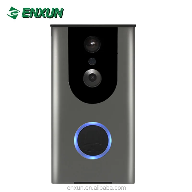 

ENXUN 166 degree wide angle Hisilicon wifi smart video doorbell intercom, Grey/black/silver