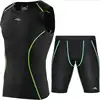 Compression Tights Running Set Sleeve Tops+Shorts Men's Training Gym Fitness Sports Suit