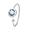 Perfume Aromatherapy Flower Locket Plain Stainless Steel Wire Metal Cuff Bracelet For Women