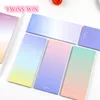 Free sample wholesale stationery Long paragraph gradient color leave a message scratch pad office school use non-sticky notes