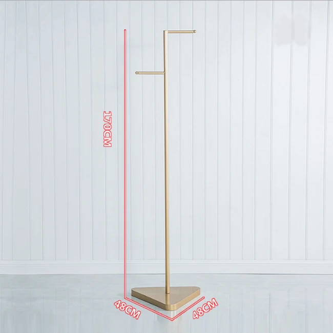 
Gloden European style rack elegant design clothing display rack floor standing fixture for dresses shops rack solutions for shop 