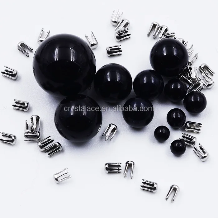 LAB created super glossy ABS pearls,no hole plastic pearl beads claw pins attaching pearls