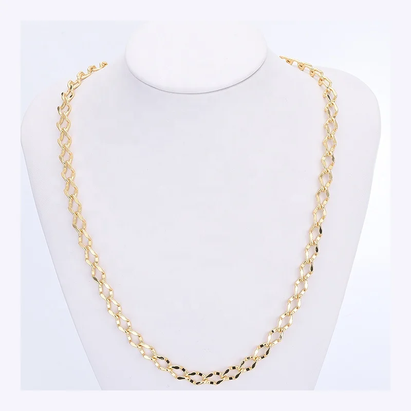 

Minimalist Jewelry Golden chains 7mm 18k gold necklace