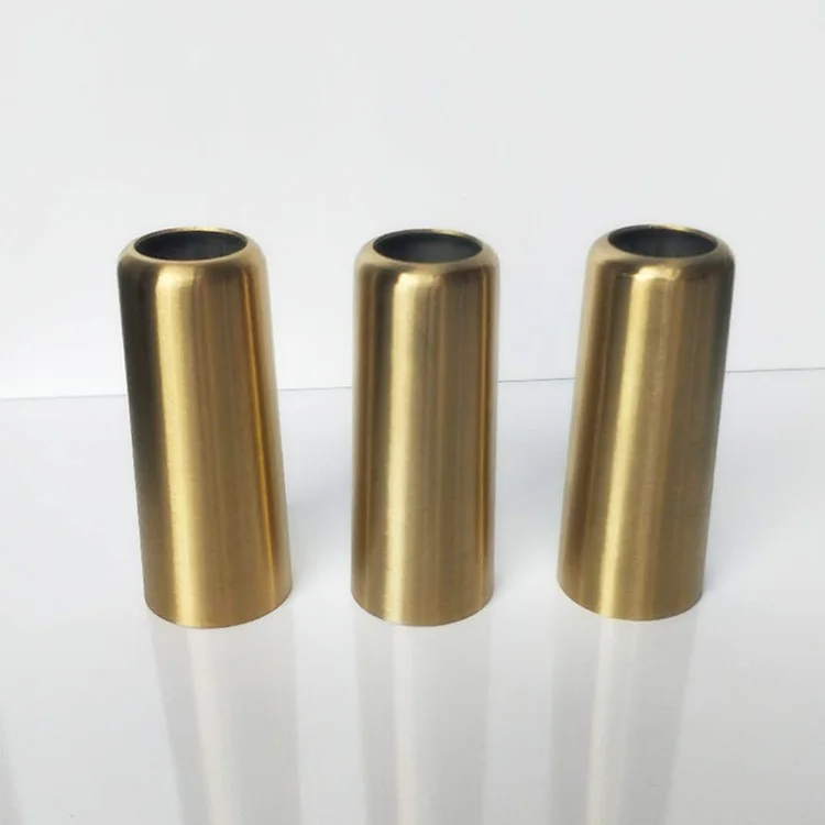 Stainless steel brass plated Tapered leg ferrules metal ferrules for table legs TLS-075
