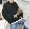 winter fashion crew neck high quality men classic plain oversized jumper teen boys knitting pullover sweaters autumn