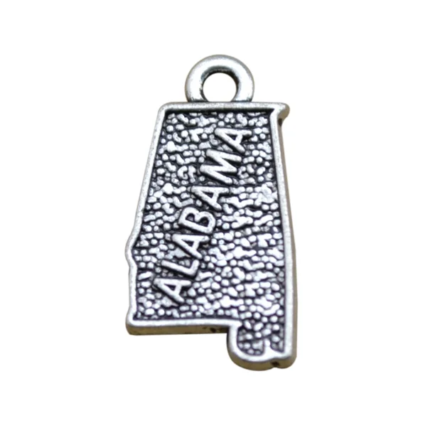 

Free Shipping DIY Custom Jewelry Map Series Zinc Alloy Antique Silver Plated Alabama State Pendant Charms for Necklace Making
