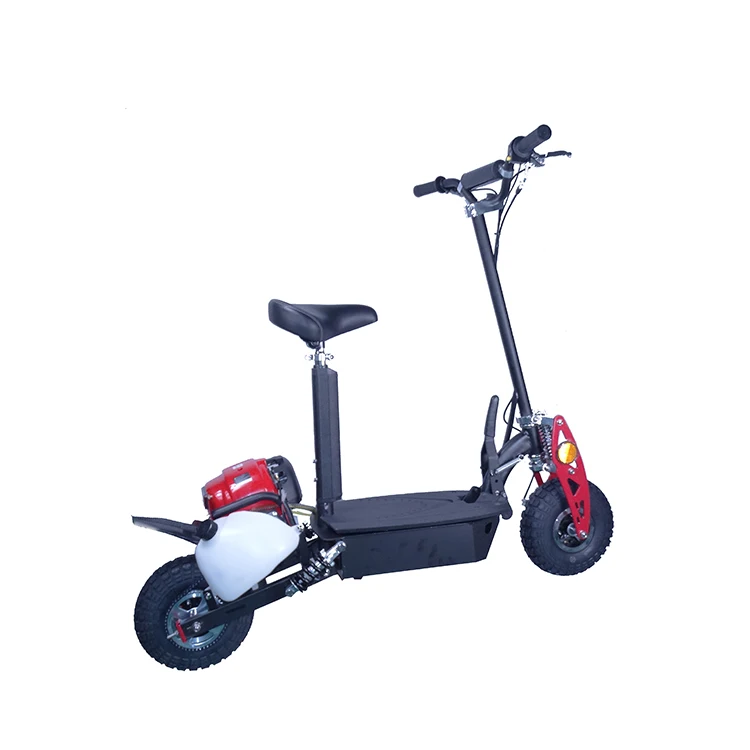 
High quality air-cooled two-stroke 1.5L fuel tank folding adult 49cc cheap gas scooter for sale 