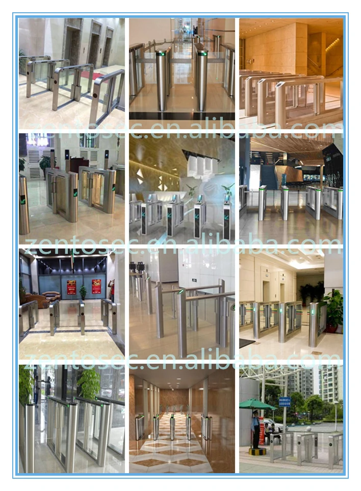 Security access control speed lane turnstile for commercial building's pass lanes speed gate