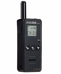HELIDA T-M2D 2W Super Mini Two Way Radio FRS GMRS UHF 400-520MHz Mini Walkie Talkie for Outdoor and Indoor Using