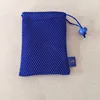 Durable black mesh golf balls bag with drawstring /small drawstring mesh bag/customized tag mesh pouches with string