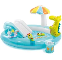 

Intex 57165 Gator Play Center Inflatable children Kiddie Spray Wading swimming Pool with water Slide