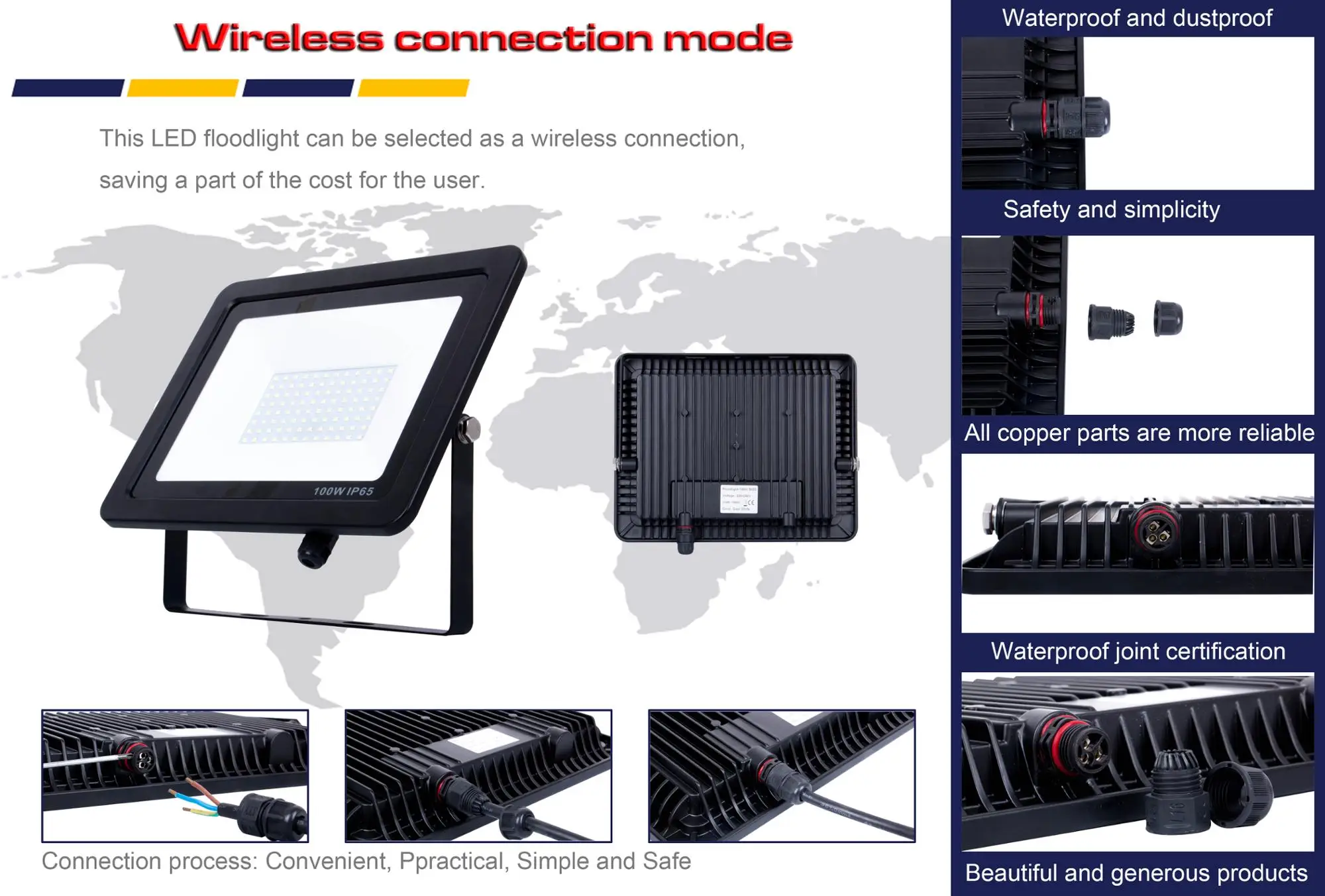 10 watts 100 watts Ultrathin LED Floodlight