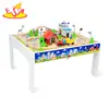 Wholesale 80 pcs hottest sale wooden train tracks set table toy for boys W04C084