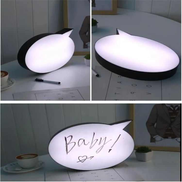 
Hotsale led Writable Speech Bubble Light box 