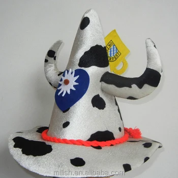 W705 Cow Printed Triangle Cone Oktoberfest Hat With Horns View Cone Hat Yiwu Milish Product Details From Yiwu Meichuan Garment Co Ltd On Alibaba Com