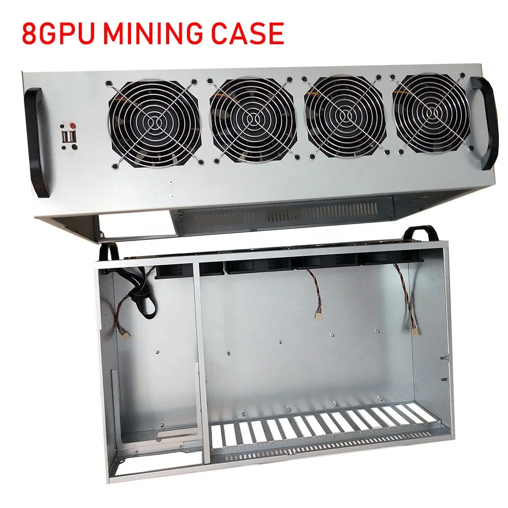 

minercase 8gpu dig miner case 1to 8gpu 6gpu 12gpu all item ETH BTC Bitcoin 5.5U 6U 7.5U Mining Rig Case 8GPU 12GPU, Silver