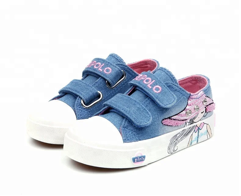 

Vulcanized rubber sole new arrival stud fashion kids casual canvas shoes girls, Lt.blue,navy,pink