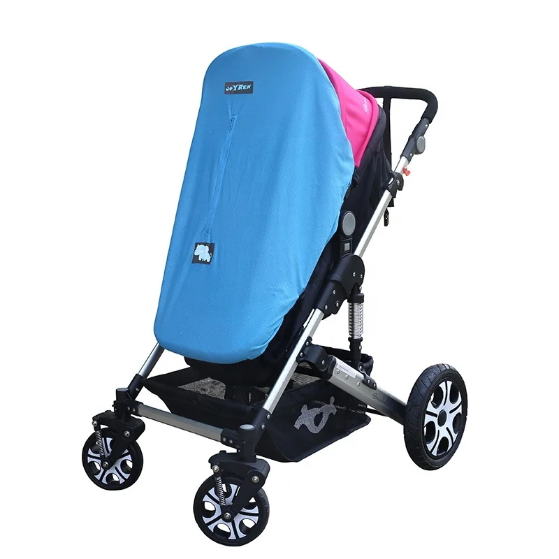 

Durable Cotton +100% Polyester Mesh Zipper Sun Proof Wind Proof Stroller Sun Shade, Black or blue;other colors available