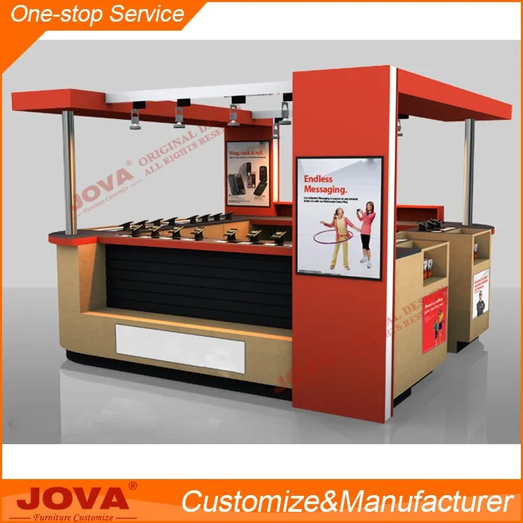 Customized Cell Phone Display Showcase Furniture Design For Mobile Phone Shop Interior Design