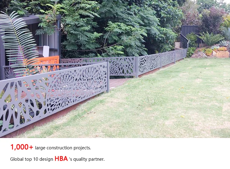 Custom Stainless Steel Laser Cut Garden Fence Decorative Metal Privacy