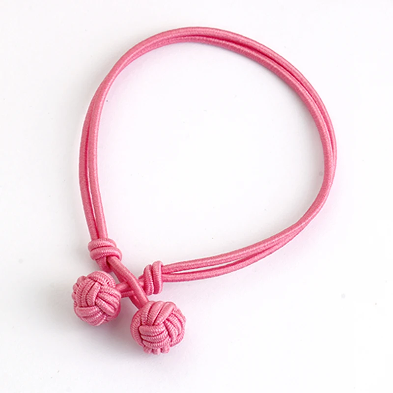 

S2 and S19 2 colors women pink rope chain elastic handmade bracelet 2017 new design and fabric silk knot cufflinks