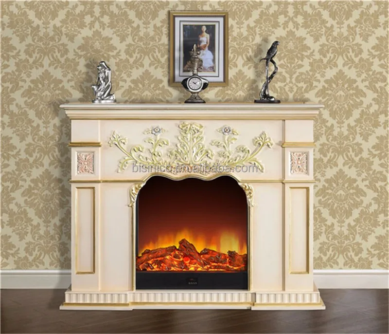 Elegante faux piedra repisa de la chimenea de madera chimenea ... Chimenea Elegantes diseño