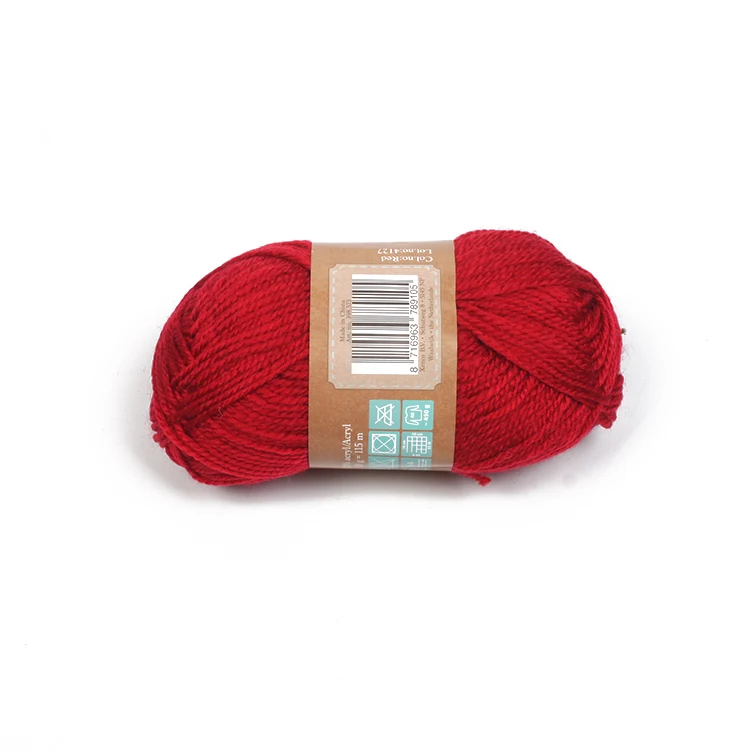 Wholesale China Acrylic Yarn 3 Ply Wool Soft Knitting Yarn 28 2 Hb