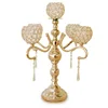 European creative wrought iron 5 heads metal wedding props model room dining table decoration candlestick