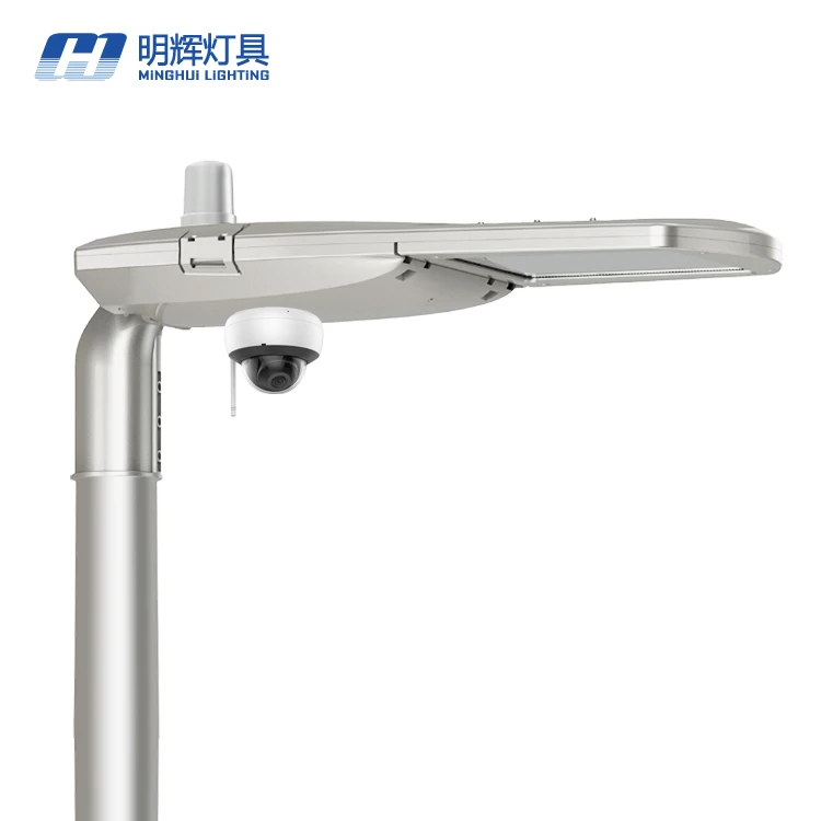 Smart City 120W street light with CCTV Camera