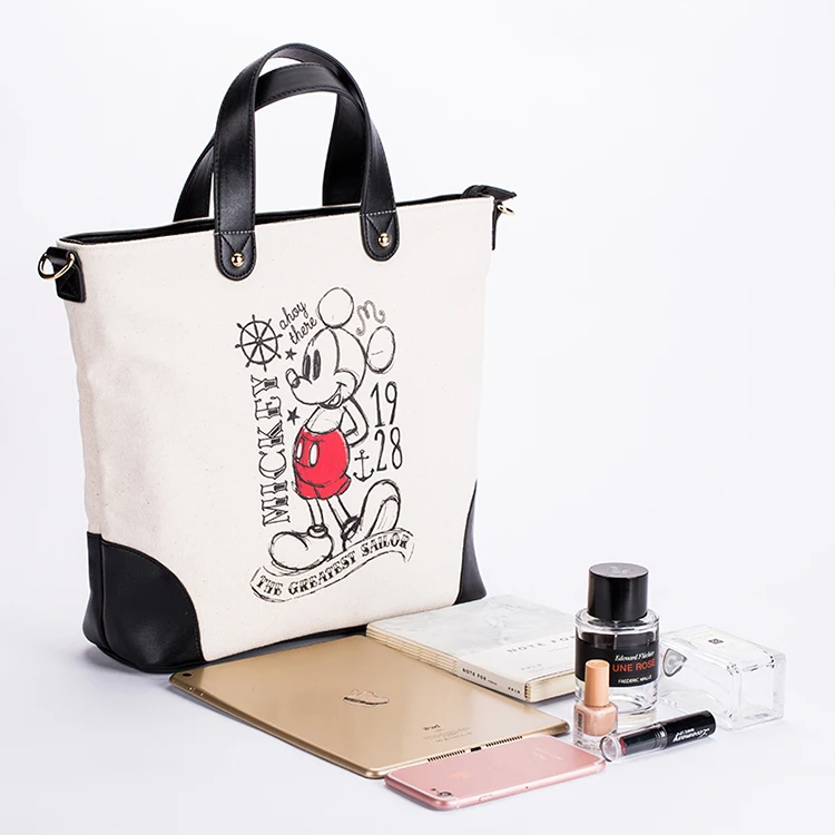 

Disney Mickey Classic Handbag Casual Shoulder Bags Multi-functional PU Shopping Bag, Colorful