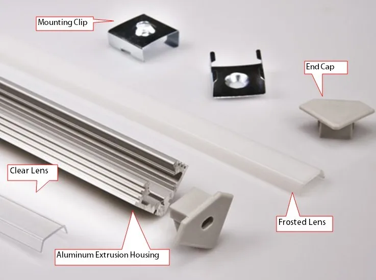 Shenzhen LED Aluminum Profile Strip Light/Aluminum Corner Extrusion For Kitchen Lights LED