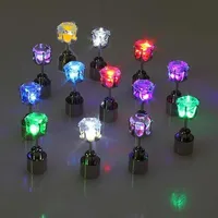 

316l stainless steel the charm of the LEDs light up to crown a glowing crystal stud ears earrings jewelry free Christmas gifts