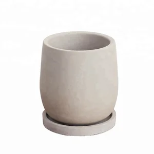 Cement concrete flower pot flower vase planter for home deco