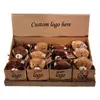 12pcs Mini teddy bears in a paper bag print logo display box