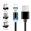 Wholesale 3 in 1 Connectors 2.4A Magnetic Usb Cable For iPhone And Smartphone