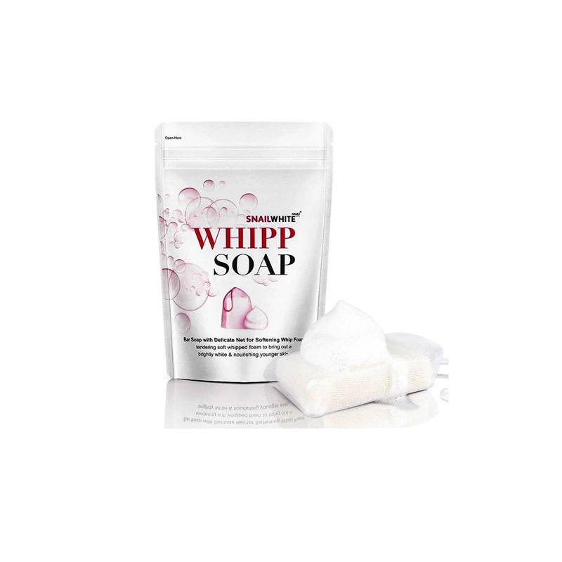

Hot Sale 2019 100g With Delicate Net for Softening Whip Foam Life Snail White Whipp Soap