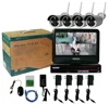 Best LCD wireless security camera LCD NVR kits1080P Hisilicon chip 10 inch wif camera