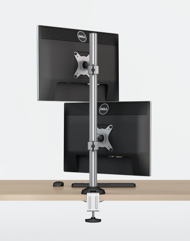 Vertical Dual Lcd Monitor Stands Desk Clamp (bewiser L02s) Buy Lcd