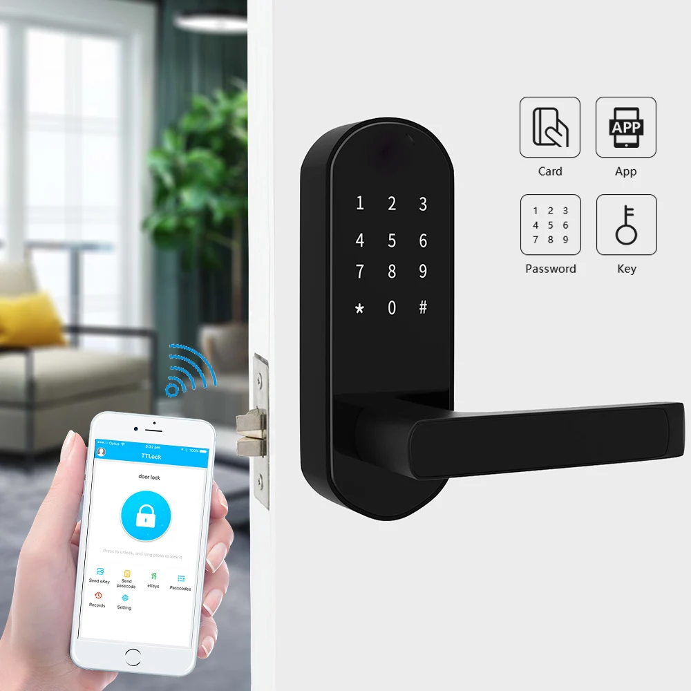Électronique numérique de mot de passe Bluetooth porte d/'entrée serrure Lot Avec Keys et accessoires