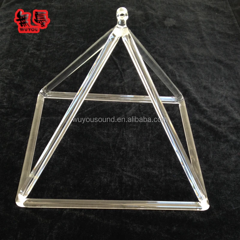 
4inch to 12inch Chakra Therapy energy generators Clear Quartz crystal singing pyramid 