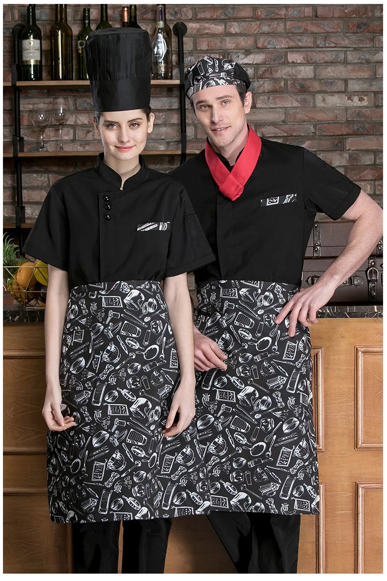 Restaurant Uniform Bar Uniform Waiter/waitress Uniforms Waist Apron Men ...