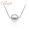 Classical 1 Piece Freshwater Pearl Stone 925 Silver Single Pearl Necklace