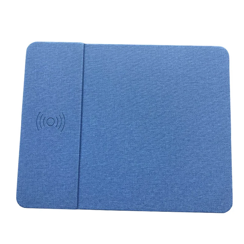 

Qi Mobile Phone Fast Charging Wireless Charger Mouse Pad, Black/blue