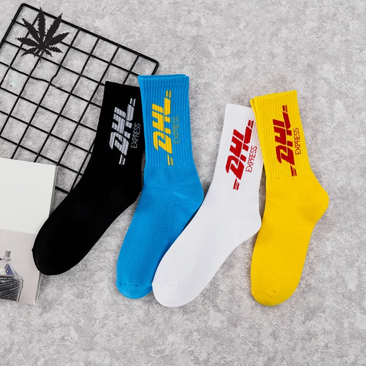 Funky DHL express skateboard sport socks