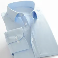 

Casual classic Men Long Sleeve oem logo dress shirt plain blank business office men Shirts