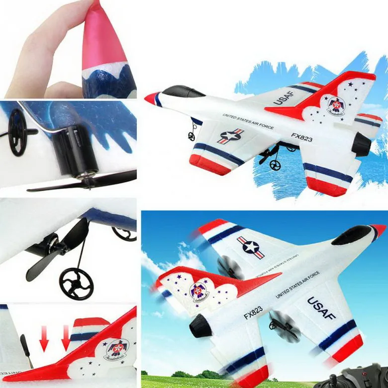 Fx823 2.4g 2ch Rc Airplane Glider Remote Control Plane Outdoor