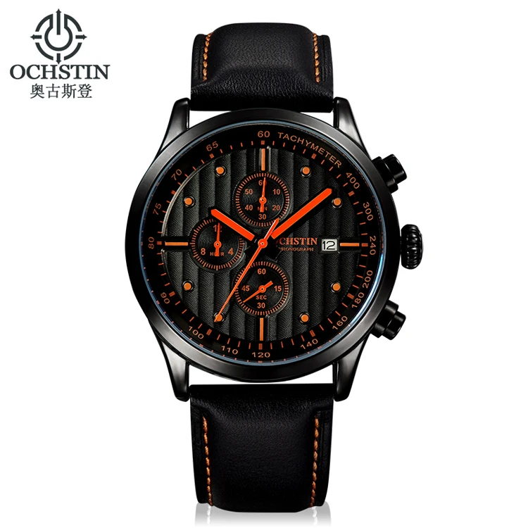 

OCHSTIN GQ042A Top Brand 3D Face Men Watch Fashion Sports Chronograph Waterproof Quartz Watch Auto Date Male Watch