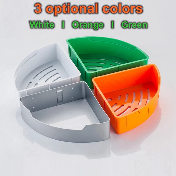 Aluminum Bathroom Corner Shelf With Abs Plastic Tray Single Tier